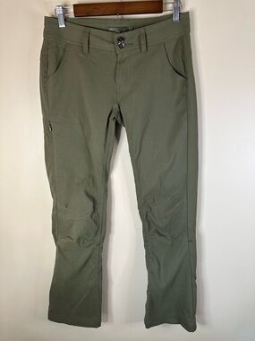 PrAna Women’s Stretch Zion Pants in Olive Green - Snap Roll-up Size 2